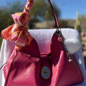 Vintage Coach Madison Carlyle Shoulder Hobo with Scarf and Charms